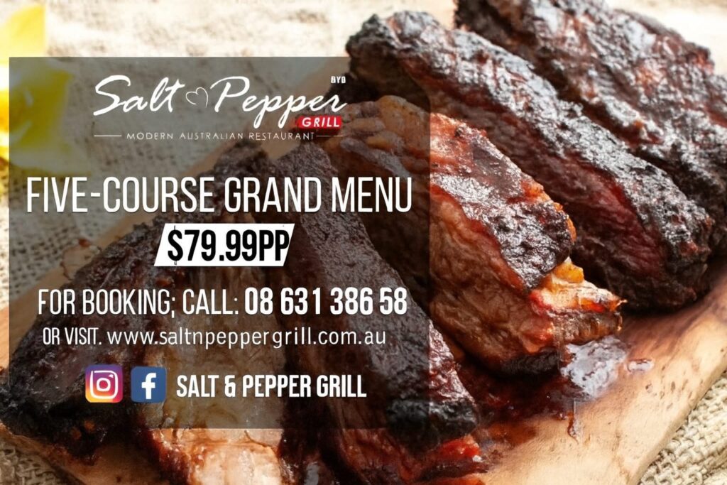 Five Course Grand Menu Salt N Pepper Grill