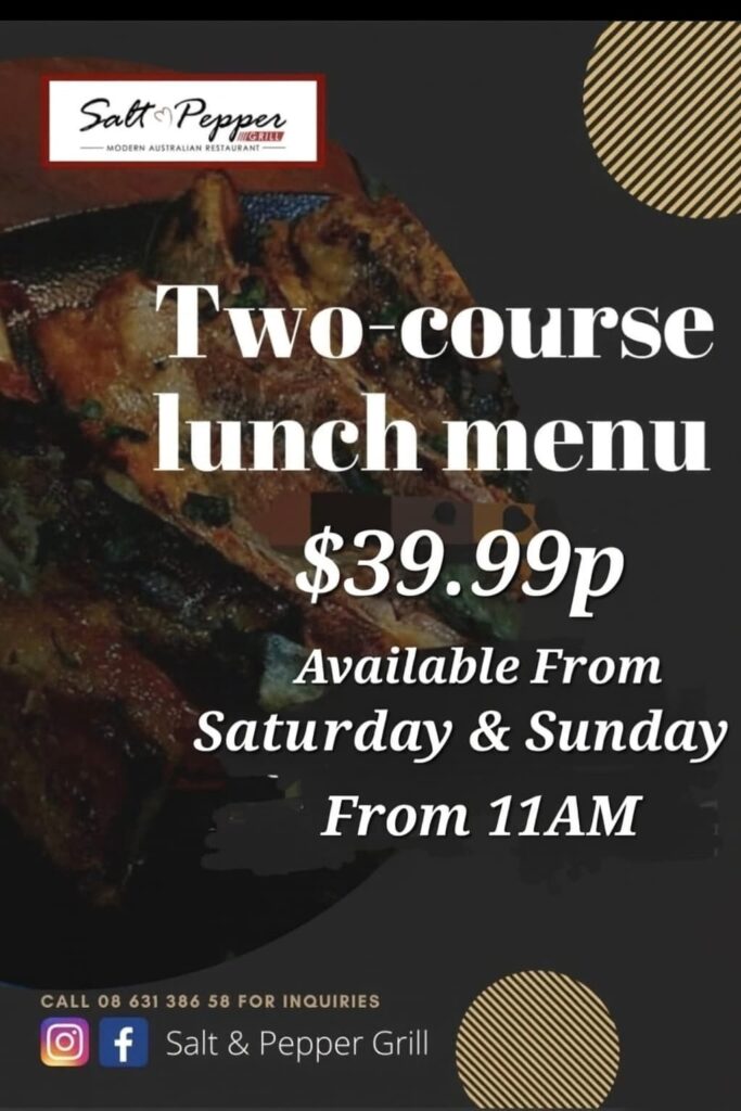 Two Course Lunch Menu